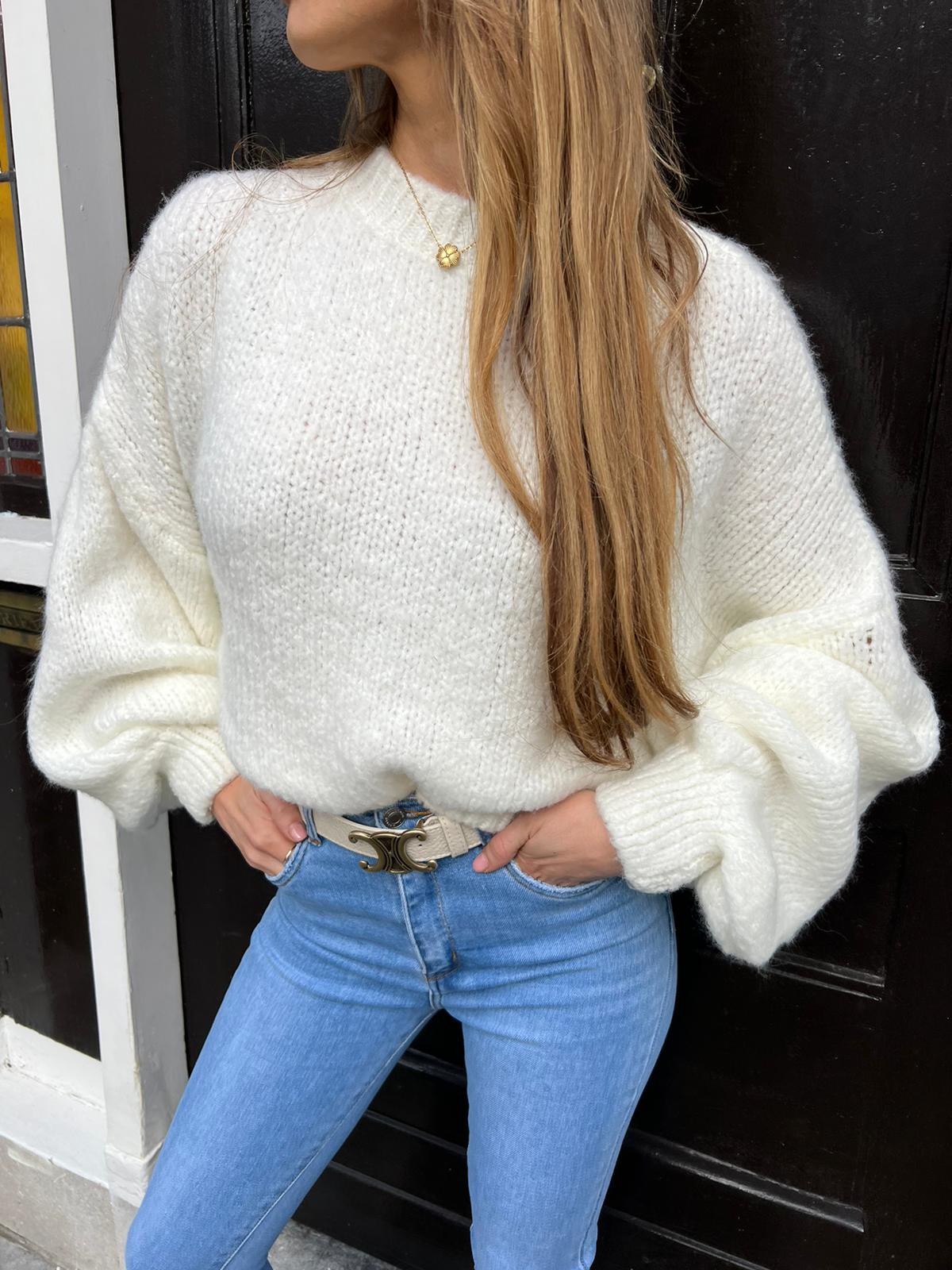 Kiki sweater long sleeve white