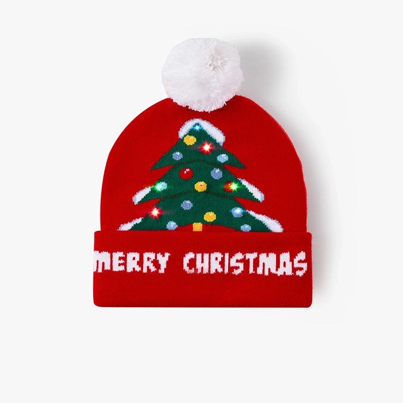 Unisex Casual Christmas Hat Christmas Tree Eaveless Wool Cap