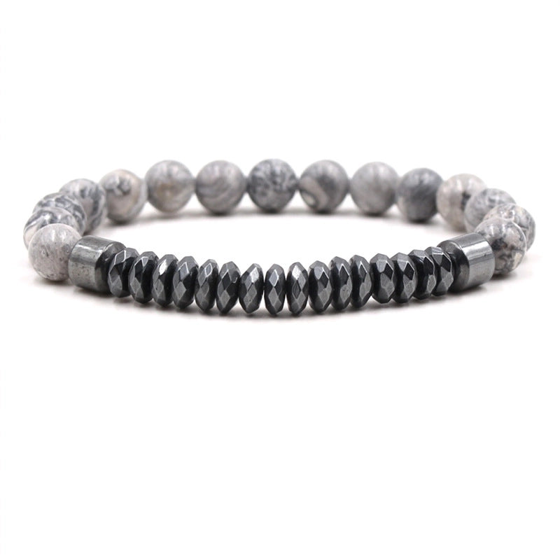 Minimalist Geometric Natural Stone Beaded Bracelets 1 Piece