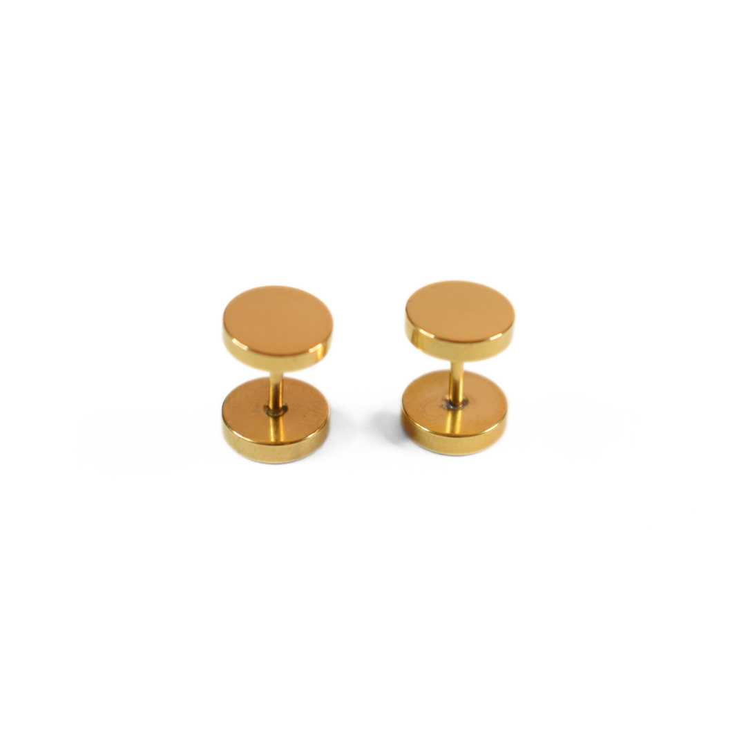 8mm Double studs - Gold