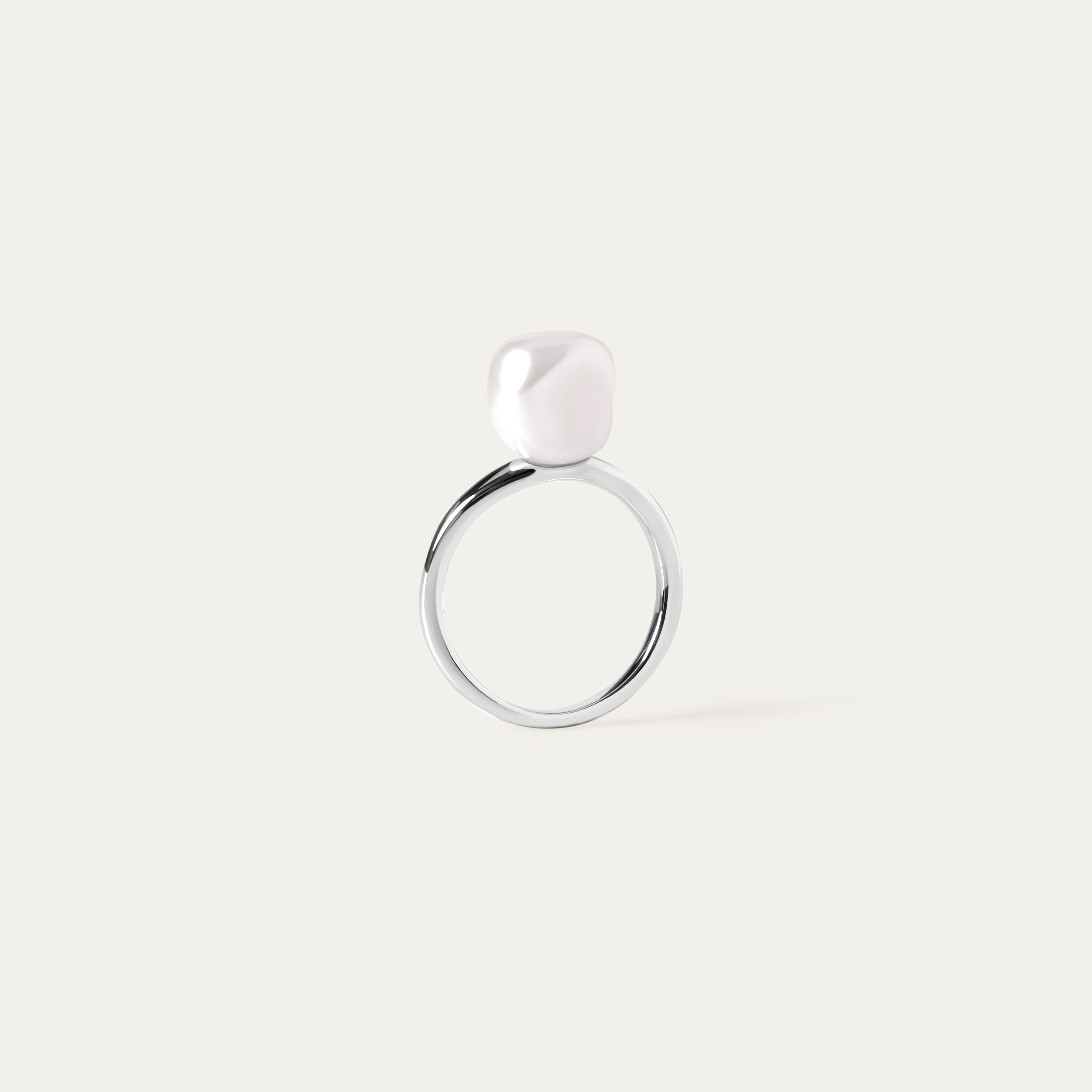 Tali Pearl Ring (925 Sterling Silver. Size 6)