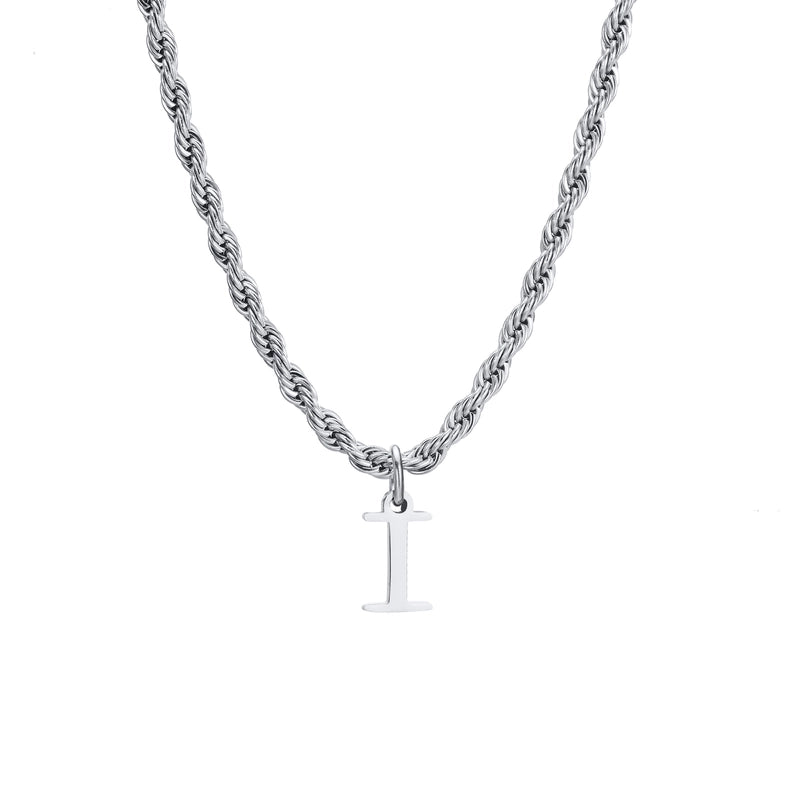 Minimalist Letter Stainless Steel Gold Plated Pendant Necklace
