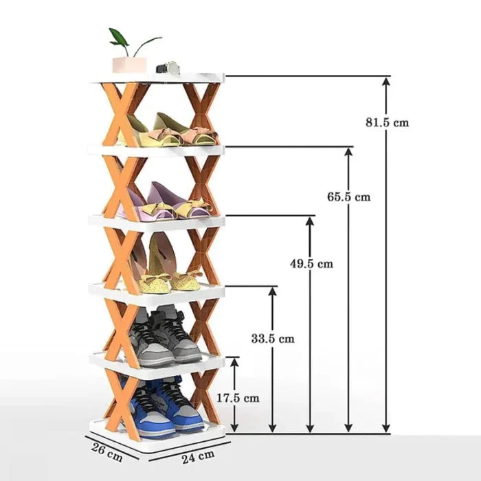 Foldable Shoe Rack X Type