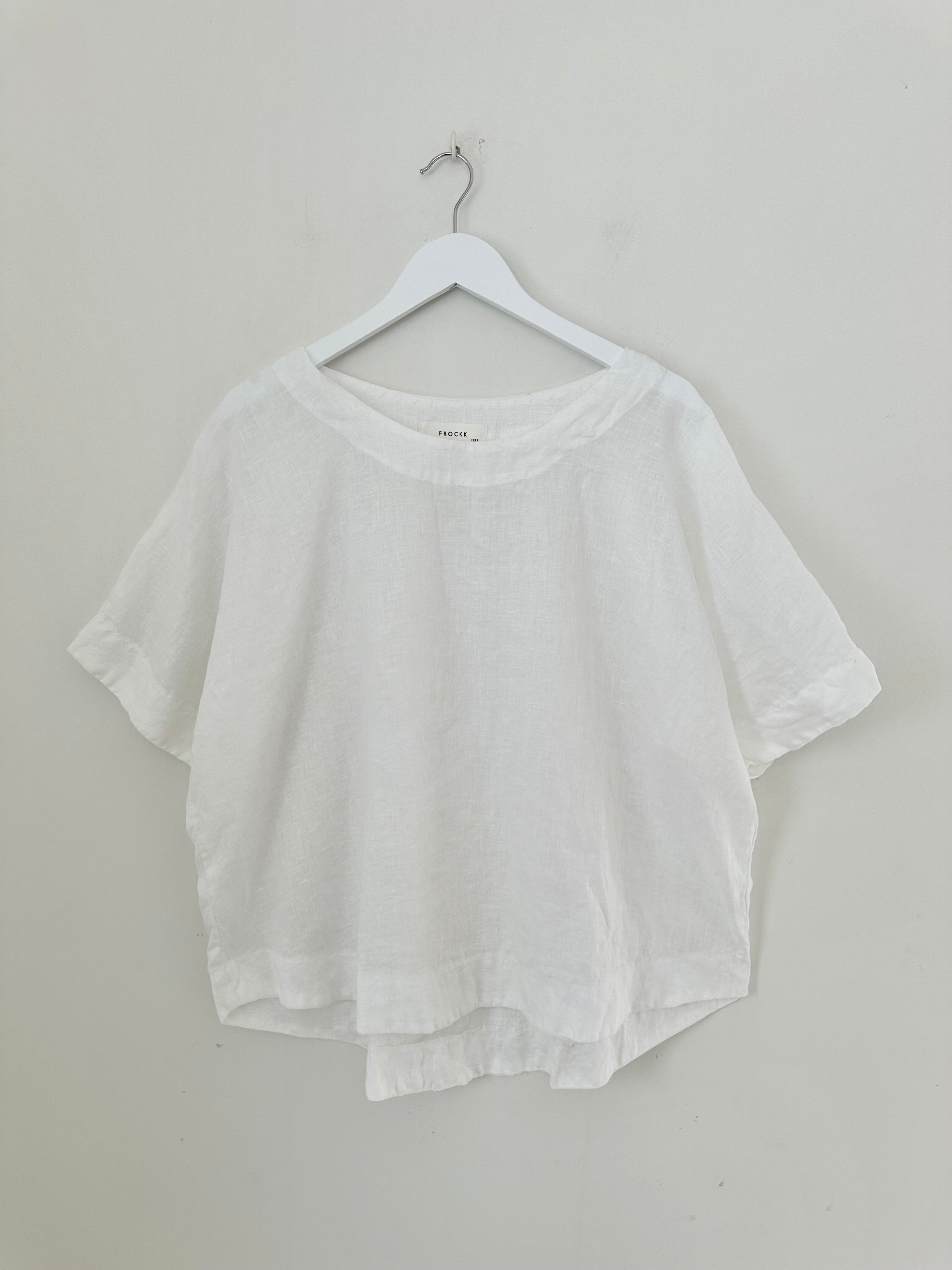 mia top - white linen