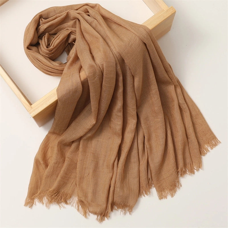 Women's Basic Solid Color Polyester Scarf