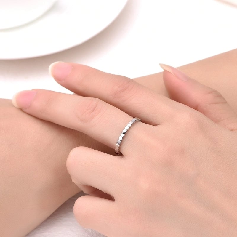Minimalist Solid Color 304 Stainless Steel 18K Gold Plated Rings