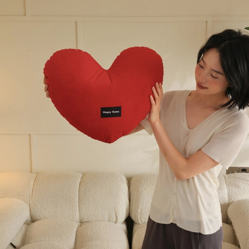 Elegant Lady Romantic Heart Shape PP Cotton Polyester Throw Pillow Couch & Sofa Decor