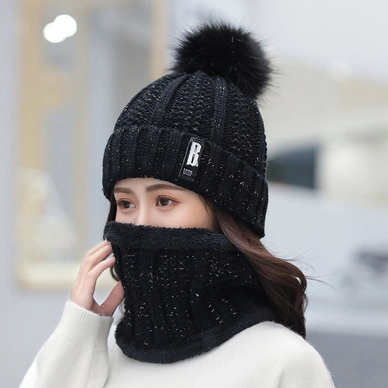 Women's Minimalist Color Block Eaveless Wool Cap