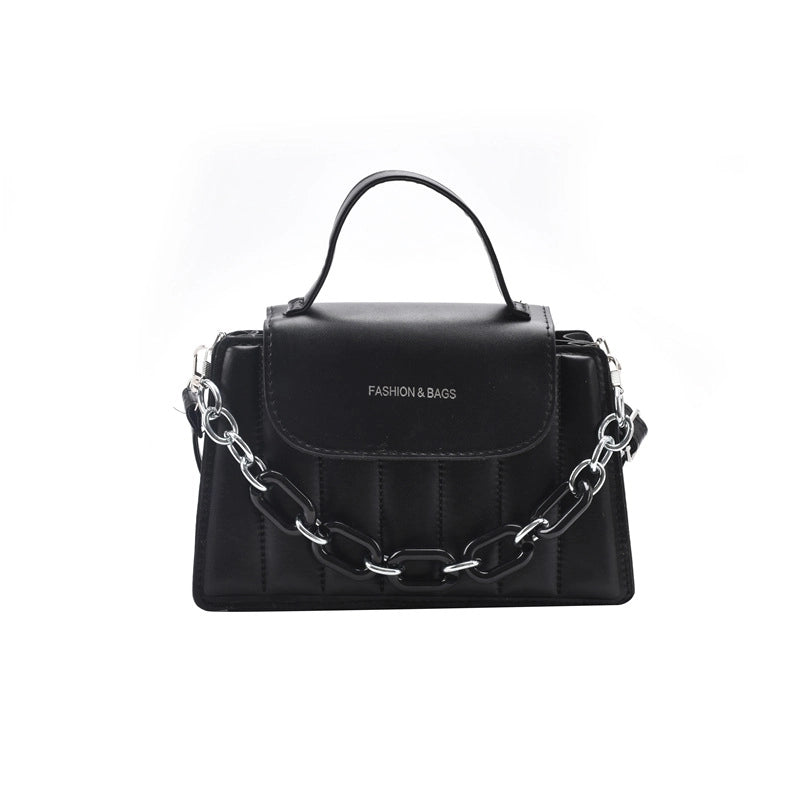 Fashion Pu Leather Embroidery Thread Geometric Shoulder Bag