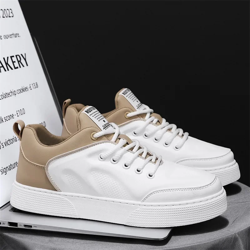 flats Men Sneakers Fashion Breathable Mesh Thick Sole Sports Casual Shoes Mens Anti-Slip Wear-resistant Running Shoe Zapatillas Hombre