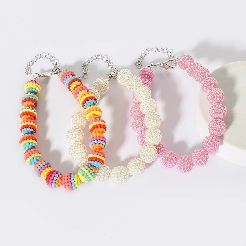 Cute Plastic Geometric Beaded Pet Collar