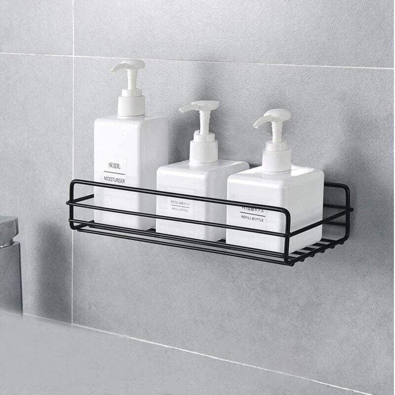 Kitchen Bathroom Shelve Wall Mounted Storage Rack Organizer