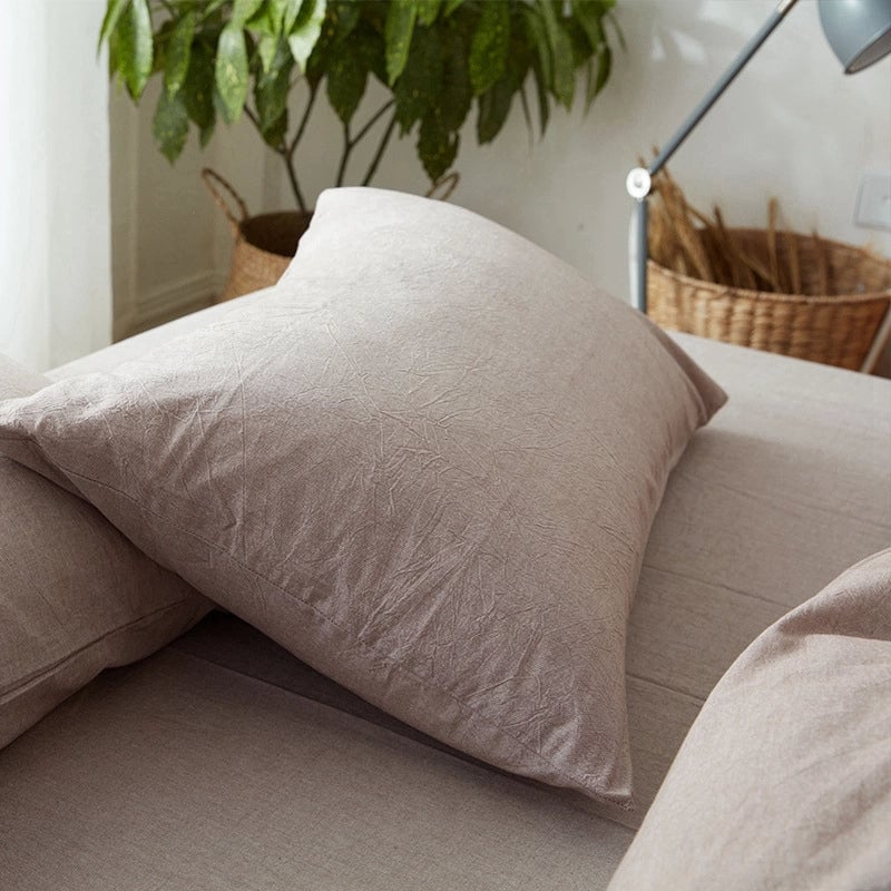 Casual Lattice Solid Color Cotton Pillow Cases Couch & Sofa Decor