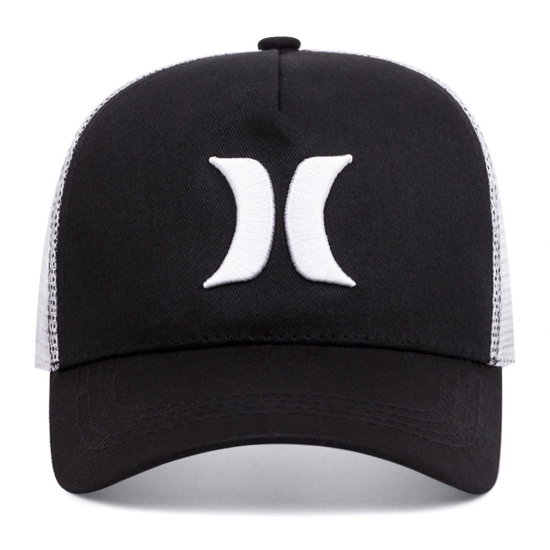 Unisex Hip-Hop Retro Color Block Printing Curved Eaves Baseball Cap