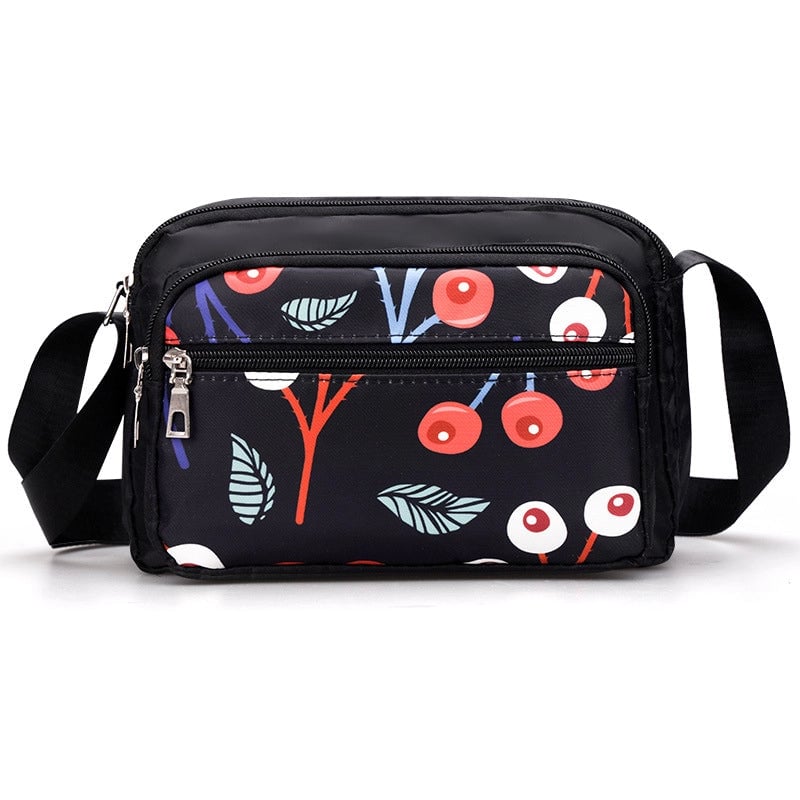 Women's Nylon Printing Streetwear Square Zipper Crossbody Bag