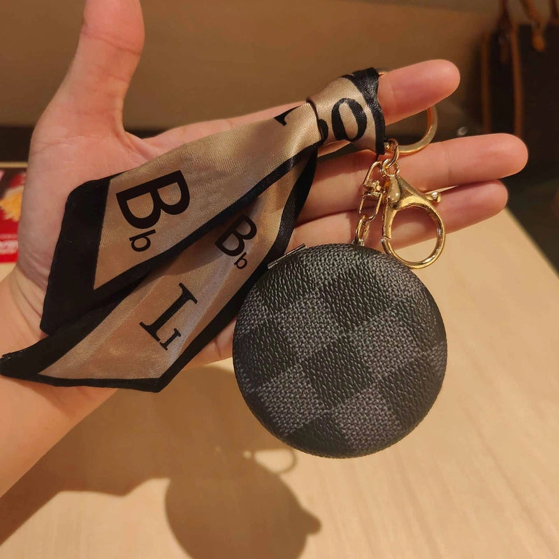 Pu Leather Plaid Flower Minimalist Classic Style
