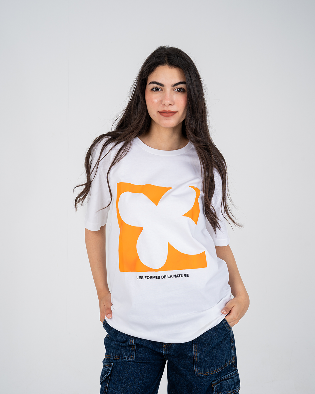 Oversized Women T-Shirt Rose Printed