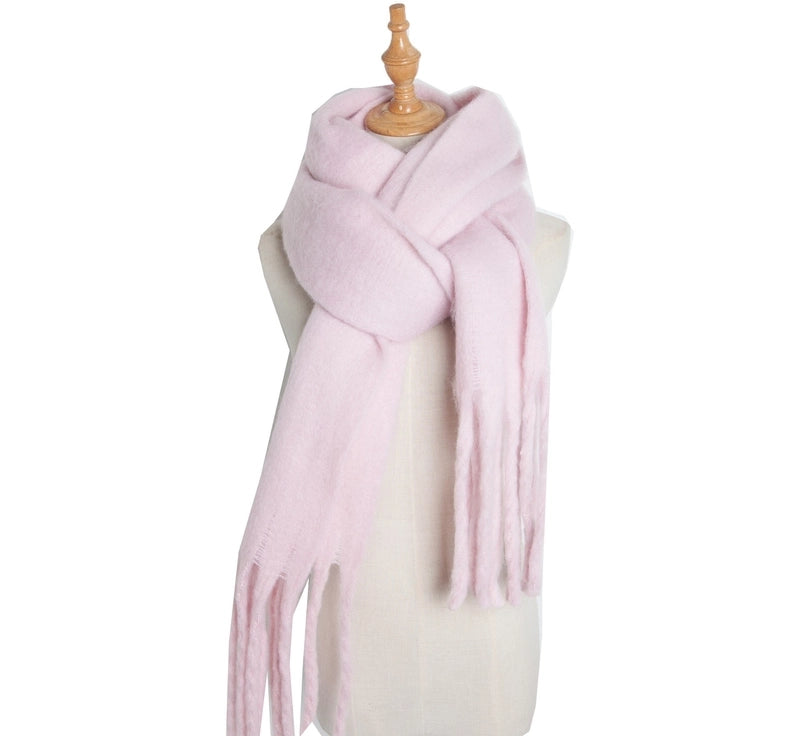Women's Minimalist Solid Color Polyester Scarf
