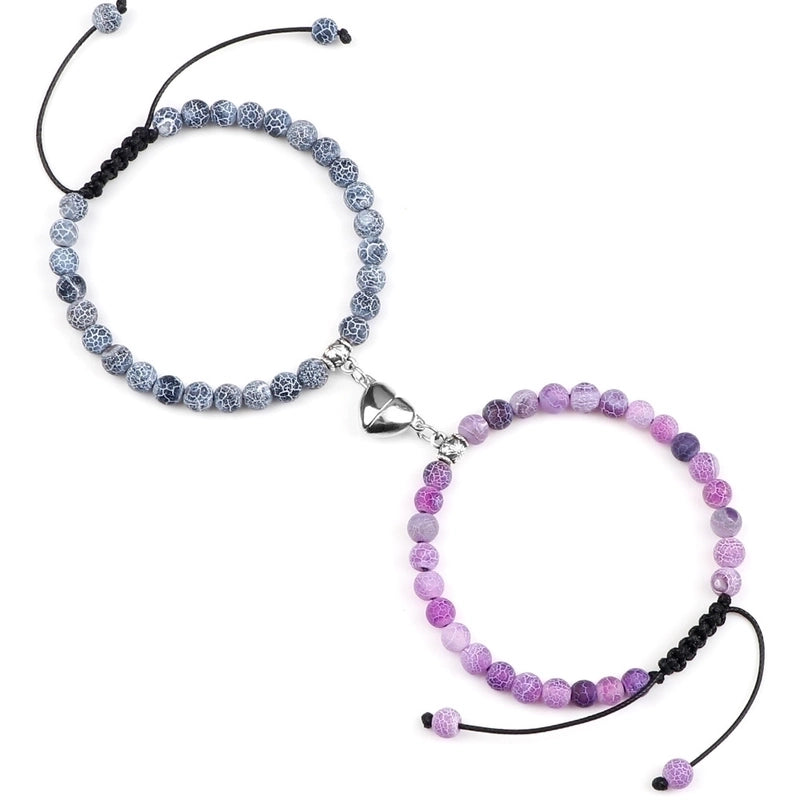 Romantic Heart Shape Natural Stone Handmade Bracelets