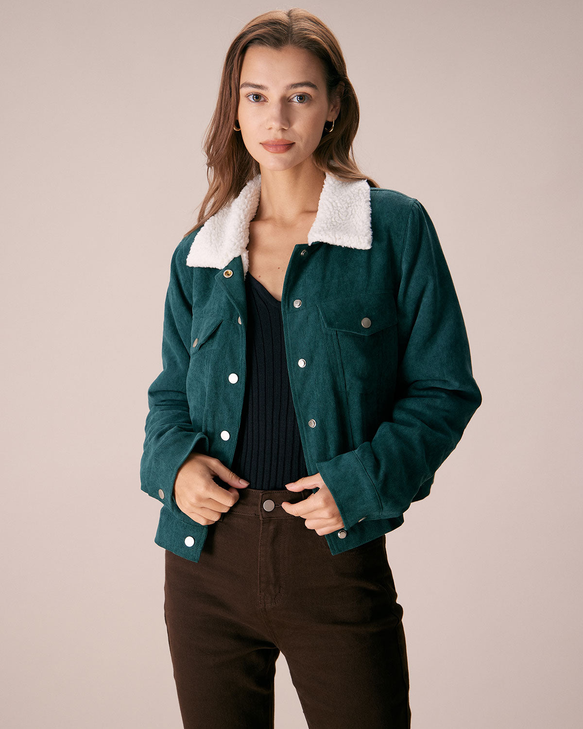 The Green Single Breasted Corduroy Jacket