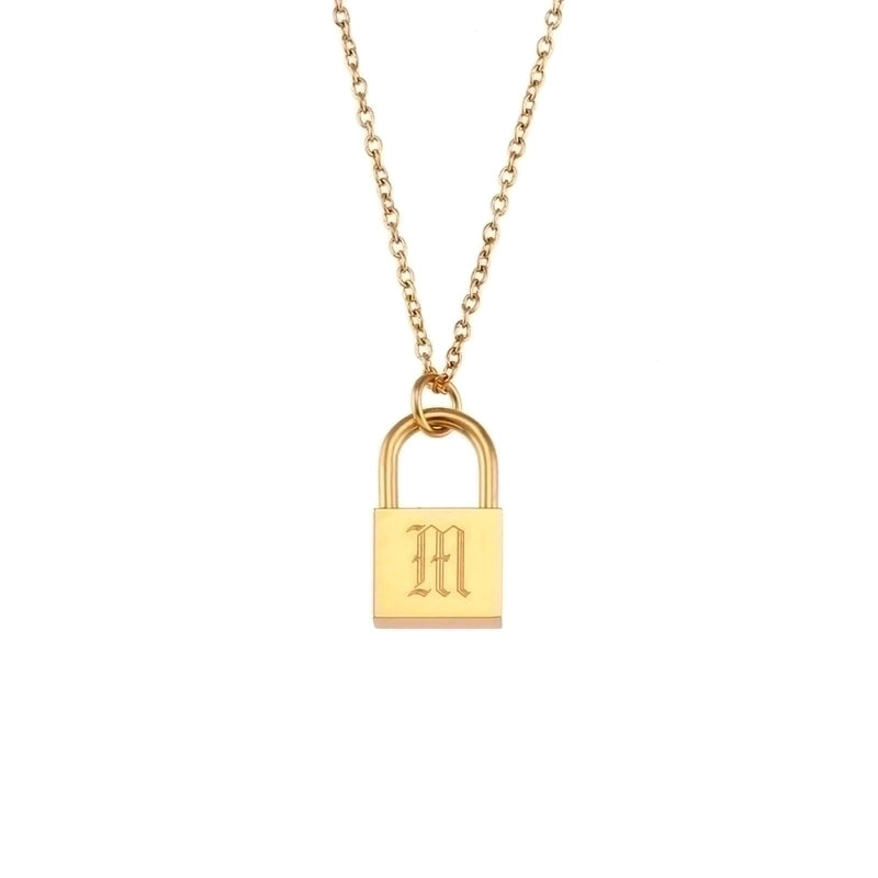Fashion Letter 304 Stainless Steel 18K Gold Plated Plating Necklace