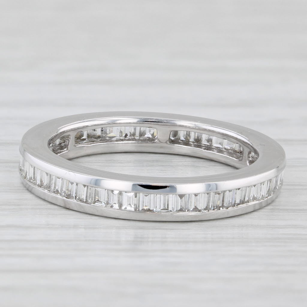 New 1.03ctw Channel Set Baguette Diamond Eternity Band 14k Gold Size 6.25 Ring