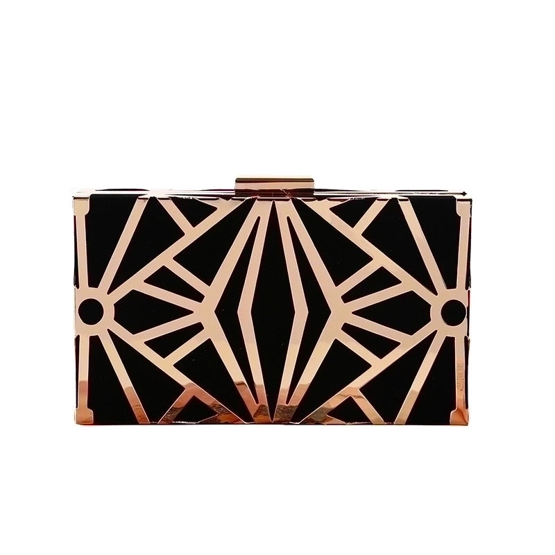 Red Black Solid Color Evening Bags