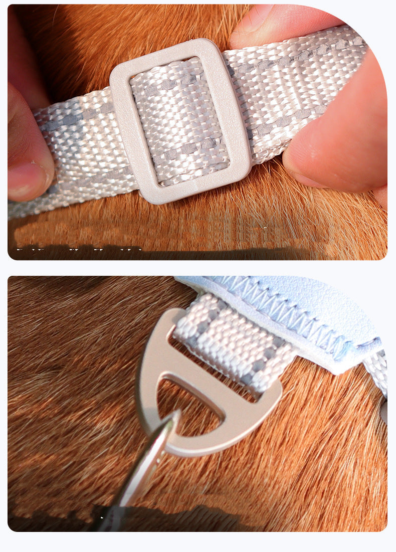 Breathable Crossed Dog Harness Leash