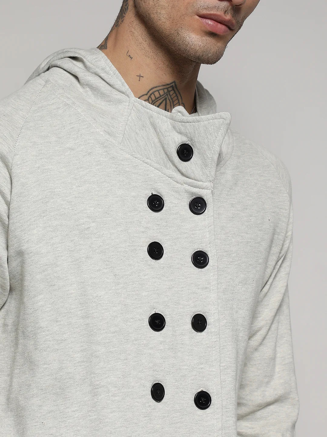 Double-Breasted Jacket With Hoodie