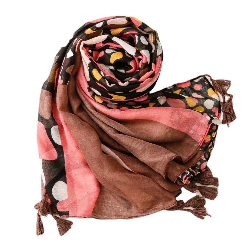 Women's Fashion Geometric Voile Polyester Winter Scarves