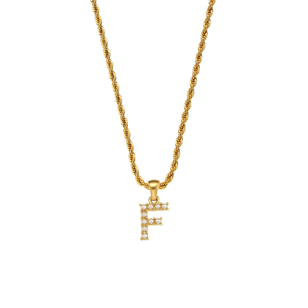 Fashion Letter Geometric Stainless Steel 18K Gold Plated Necklaces