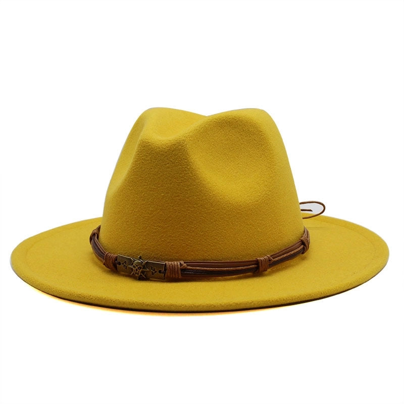 Unisex Skull Light Body Flat Eaves Fedora Hat