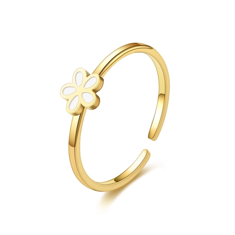 Heart Titanium Steel 18K Gold Plated Carving