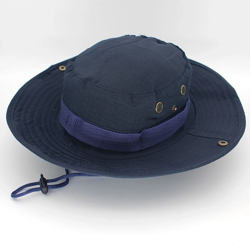 Hot Outdoor Sunscreen Round Edge Hat Mountaineering Hat Camouflage Jungle Hat Benney Hat Men's And Women's Fisherman Hat