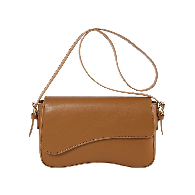 Women's Pu Leather Solid Color Streetwear Square Magnetic Buckle Shoulder Bag Crossbody Bag