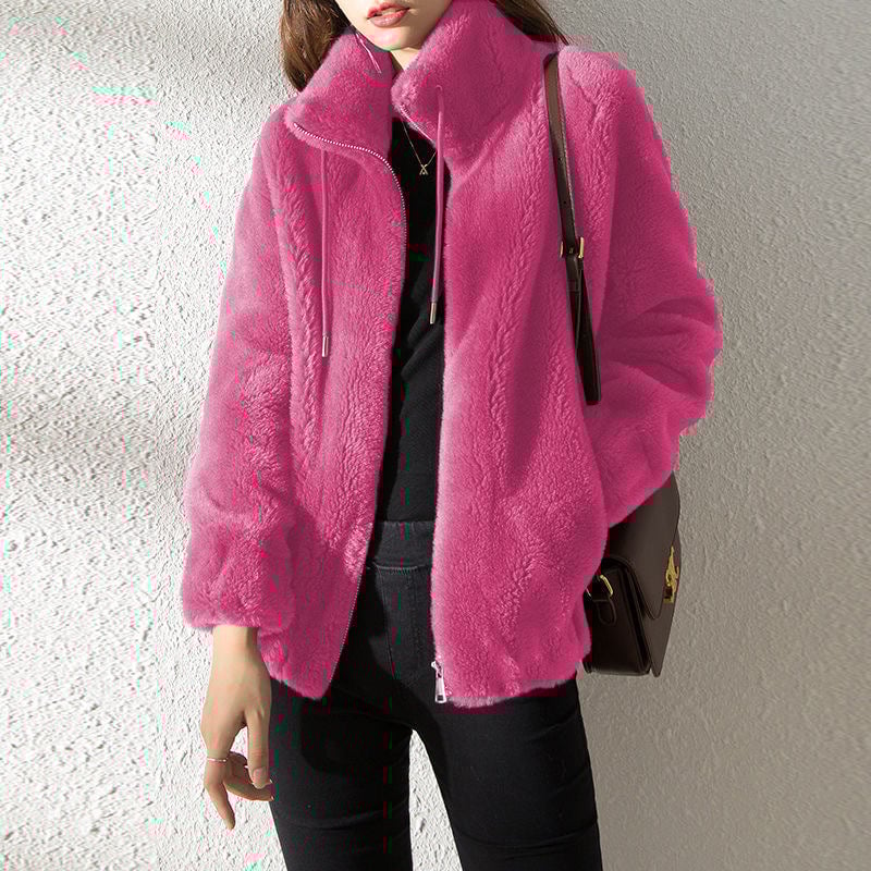 2024 Padded Coat Stand-collar Double-faced Fleece Jacket