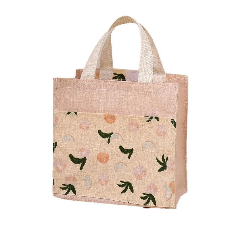 Simple Fruits Printing Portable Canvas Storage Bag