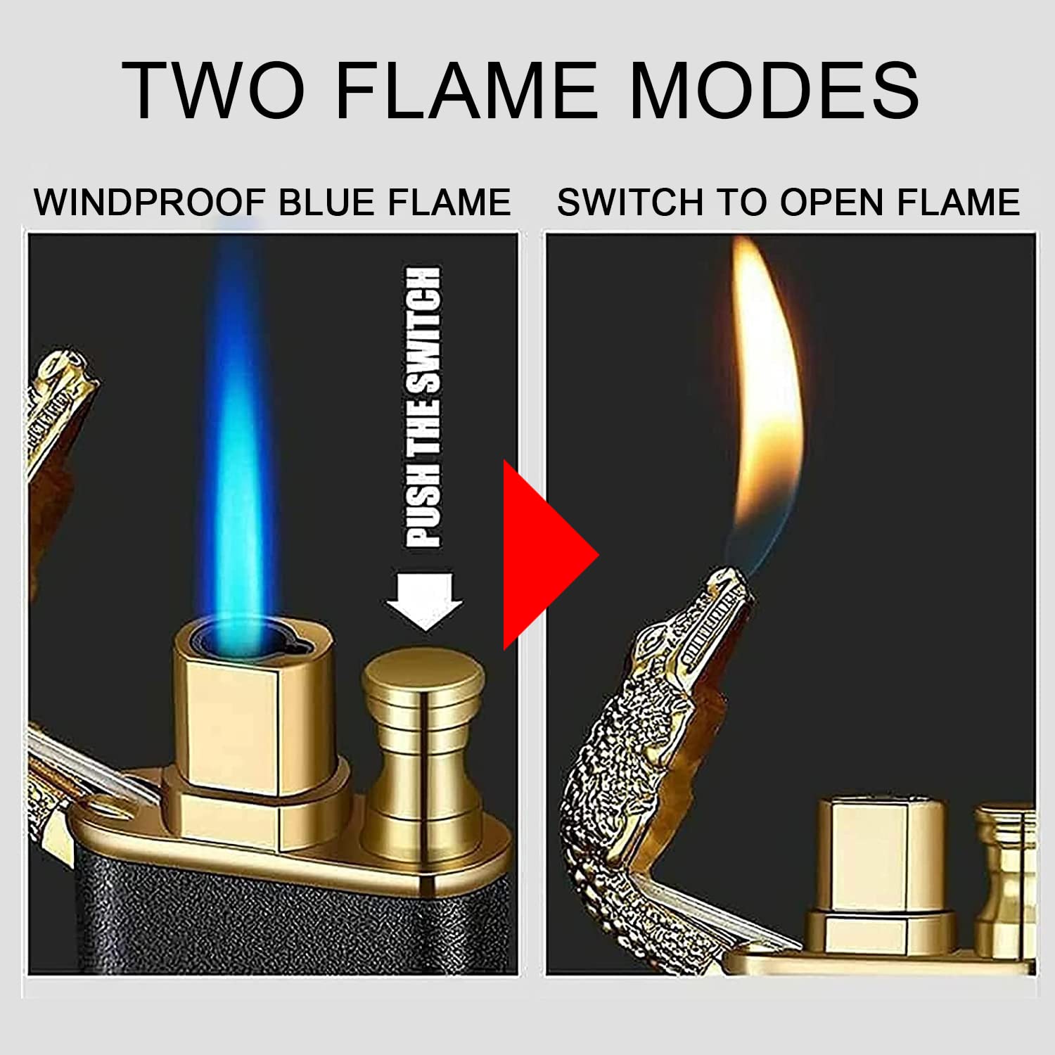 🔥  49% OFF🔥Double fire switch direct punch metal lighter