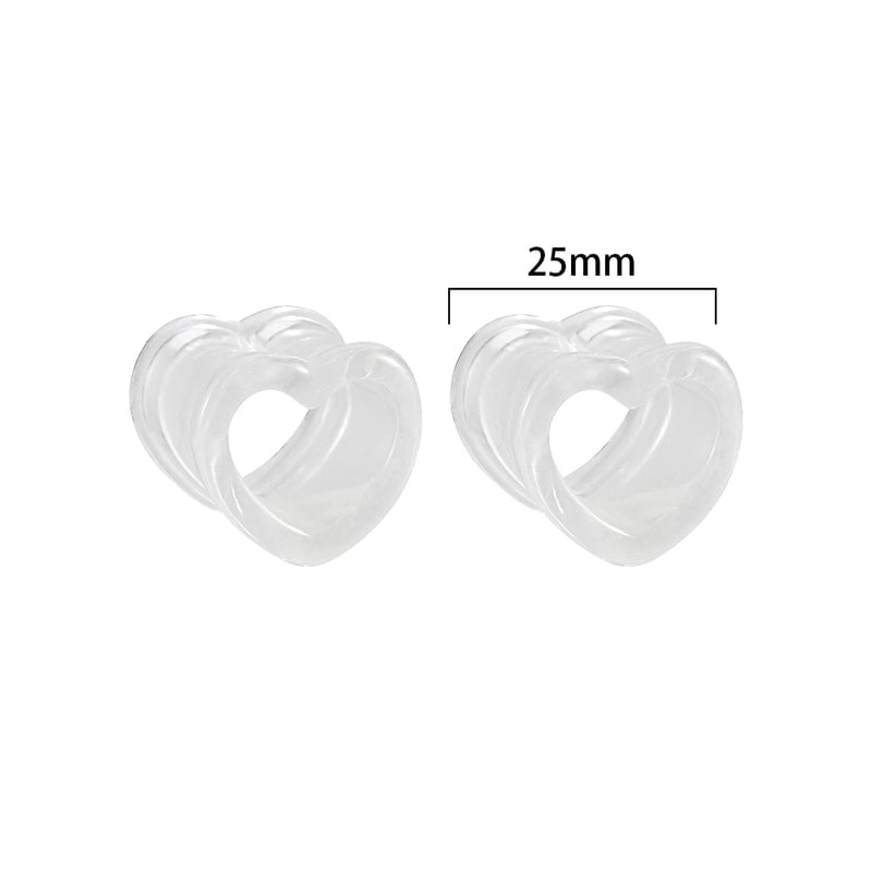 Minimalist Heart Shape Arylic Auricle 1 Pair