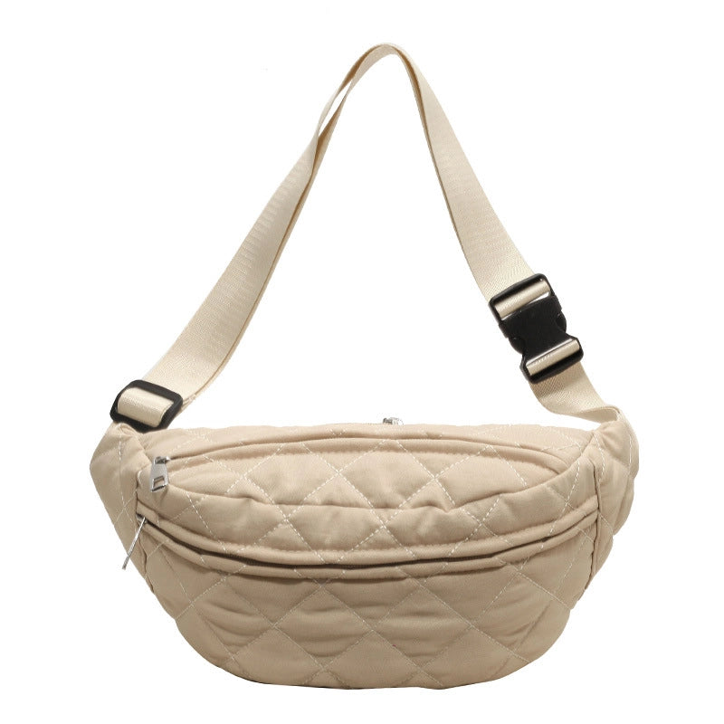 Unisex Streetwear Solid Color Cloth Polyester Waist Bags