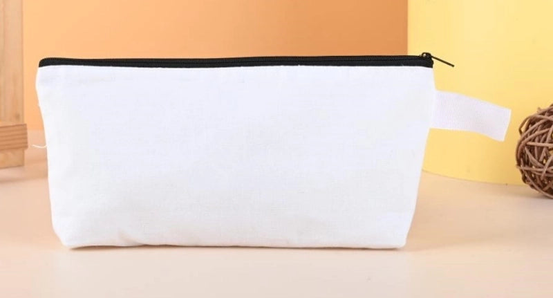 10 Pieces In Stock Blank Canvas Zipper Bag Canvas Cosmetic Bag Zipper Pencil Bag Canvas Bag Custom