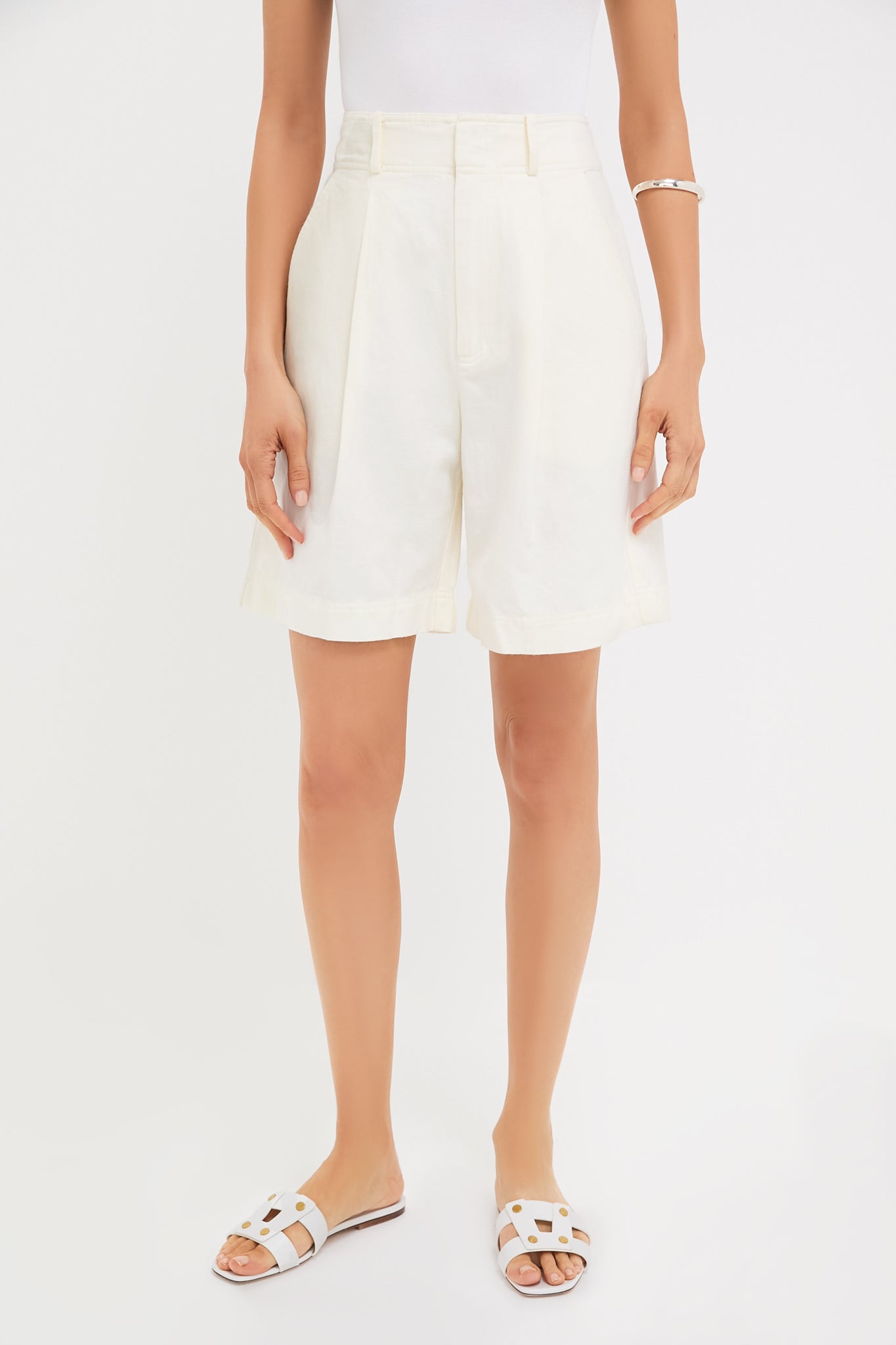 Cream Bari Midi Short