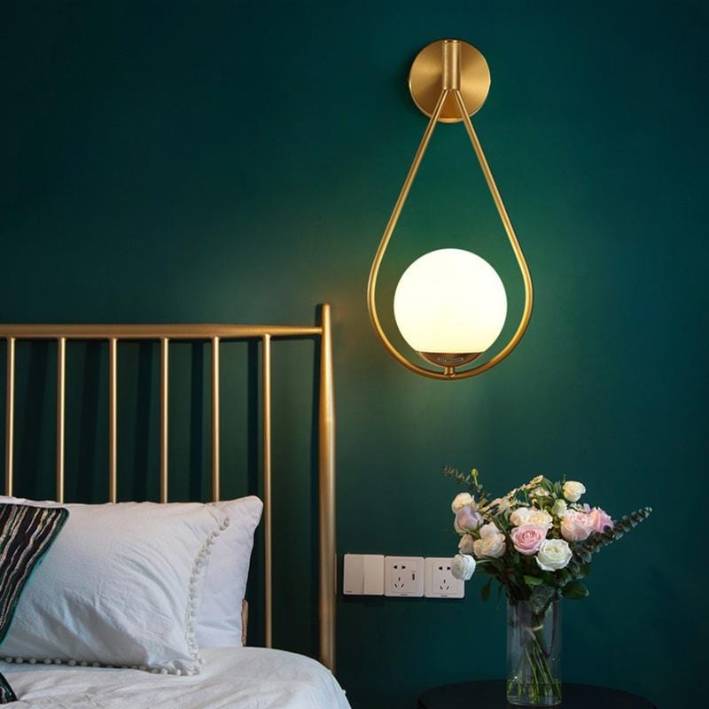 Geeta | Frosted Sphere Modern Wall Lamp