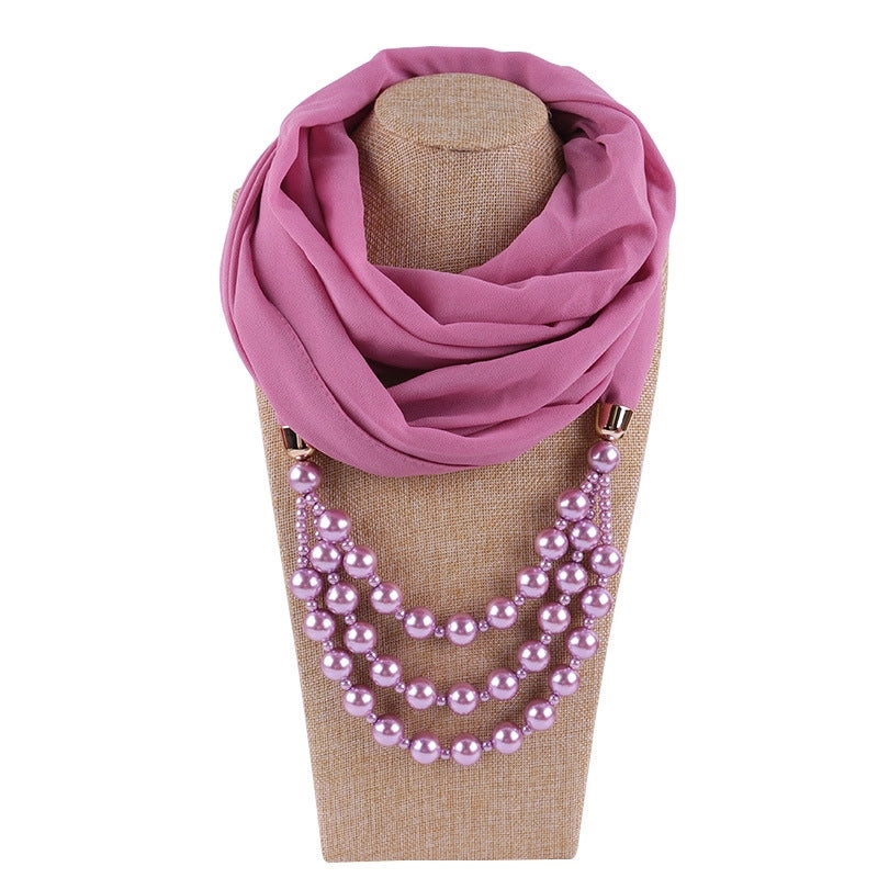 Women's Streetwear Solid Color Chiffon Patchwork Winter Scarves