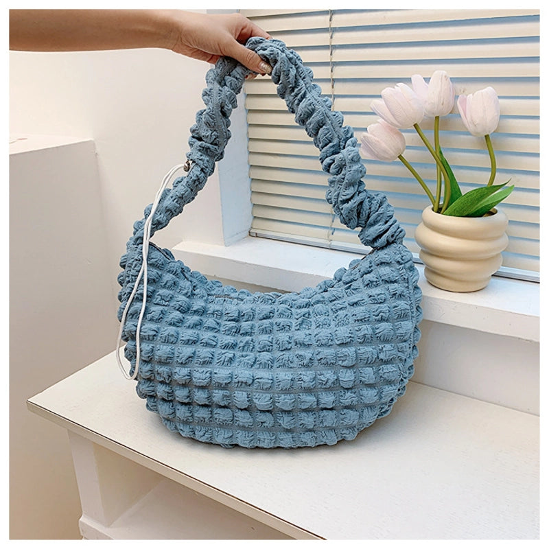 Women's Medium Cloth Solid Color Streetwear Zipper Underarm Bag