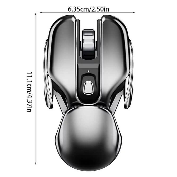 ⚡Hot Sale⚡Wireless Ergonomics Metal Mouse