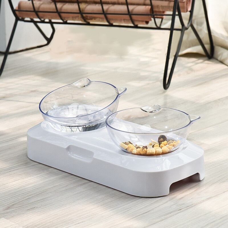 Non-Slip Double Bowl With Stand