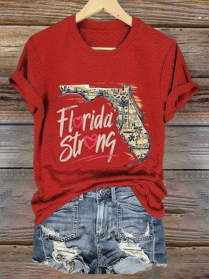 Women's 'Florida Strong' Print T-Shirt