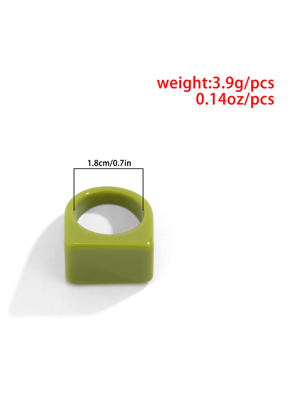 Stylish Resin 8 Colors Geometric Ring