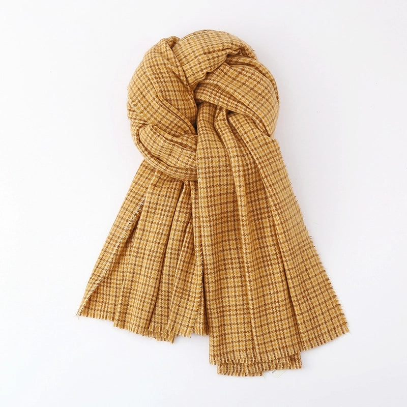 Women's Elegant Business Basic Color Block Acrylic Scarf